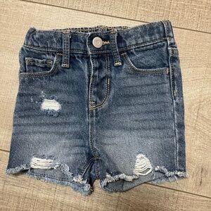 Old Navy High-Waisted Frayed-Hem Jean Shorts for Toddler Girls sz: 18-24 months